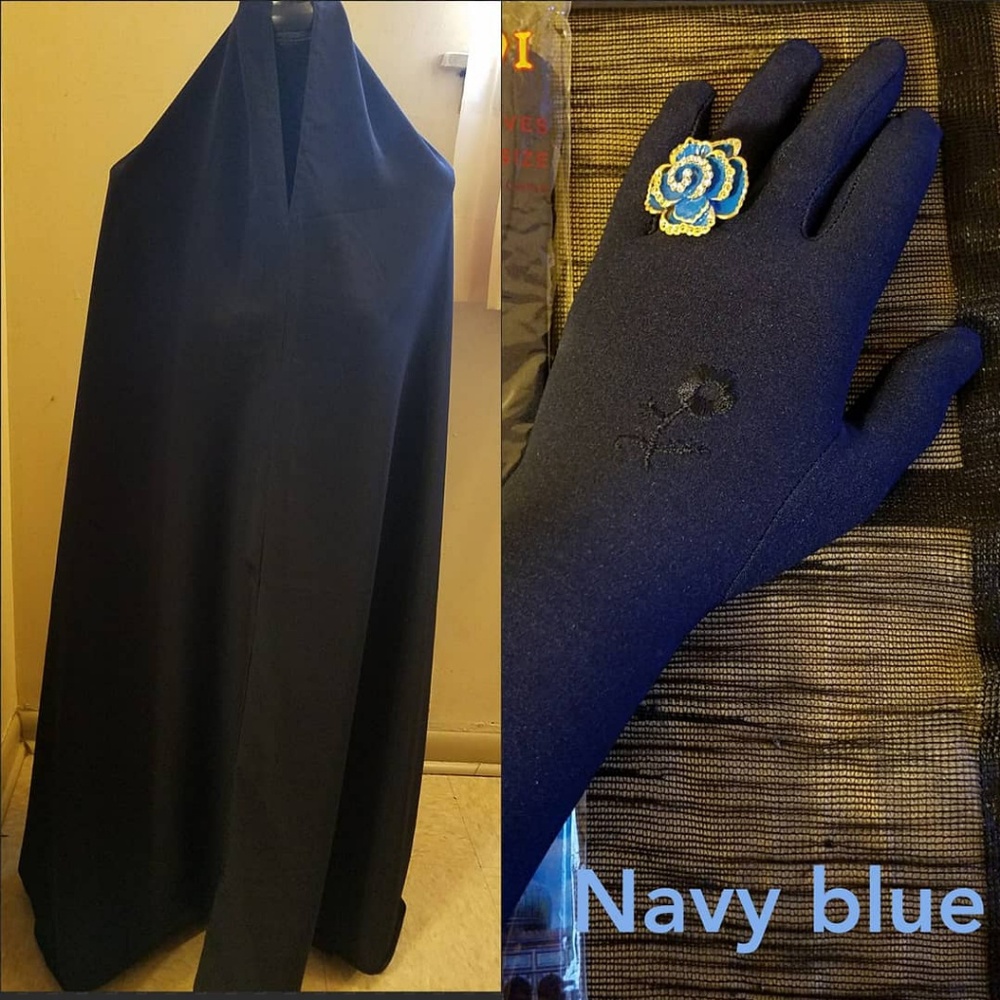 Overhead khimar  long glove